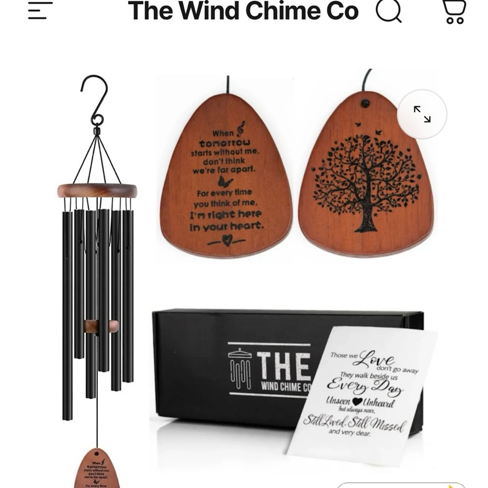 Wooden and Black Wind Chime